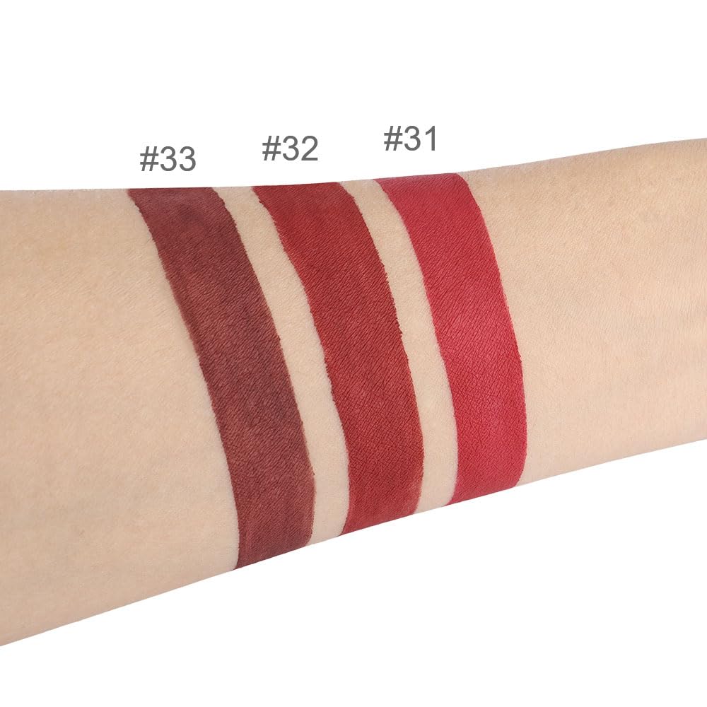 Close-up of evpct Brown Red liquid lipstick tube