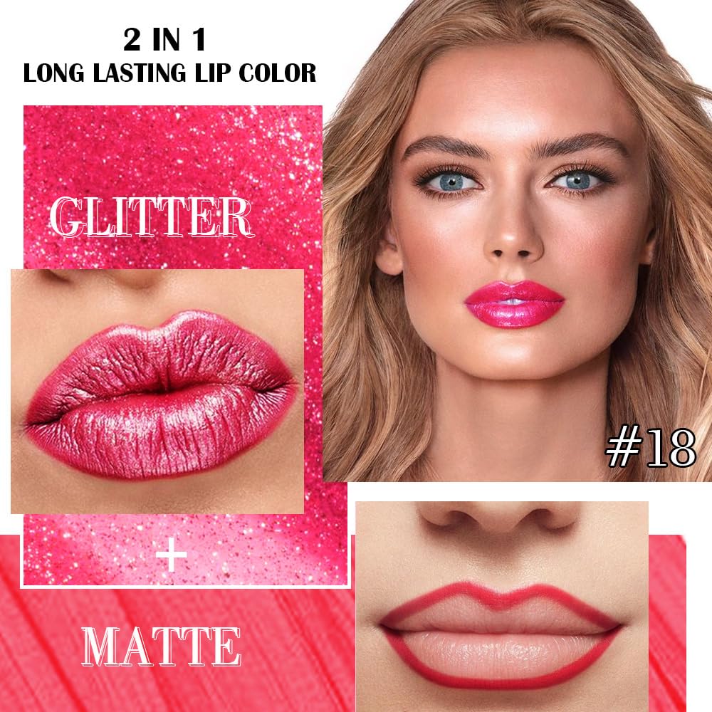 Close-up of evpct Crushed Ruby Red Lipstick shade