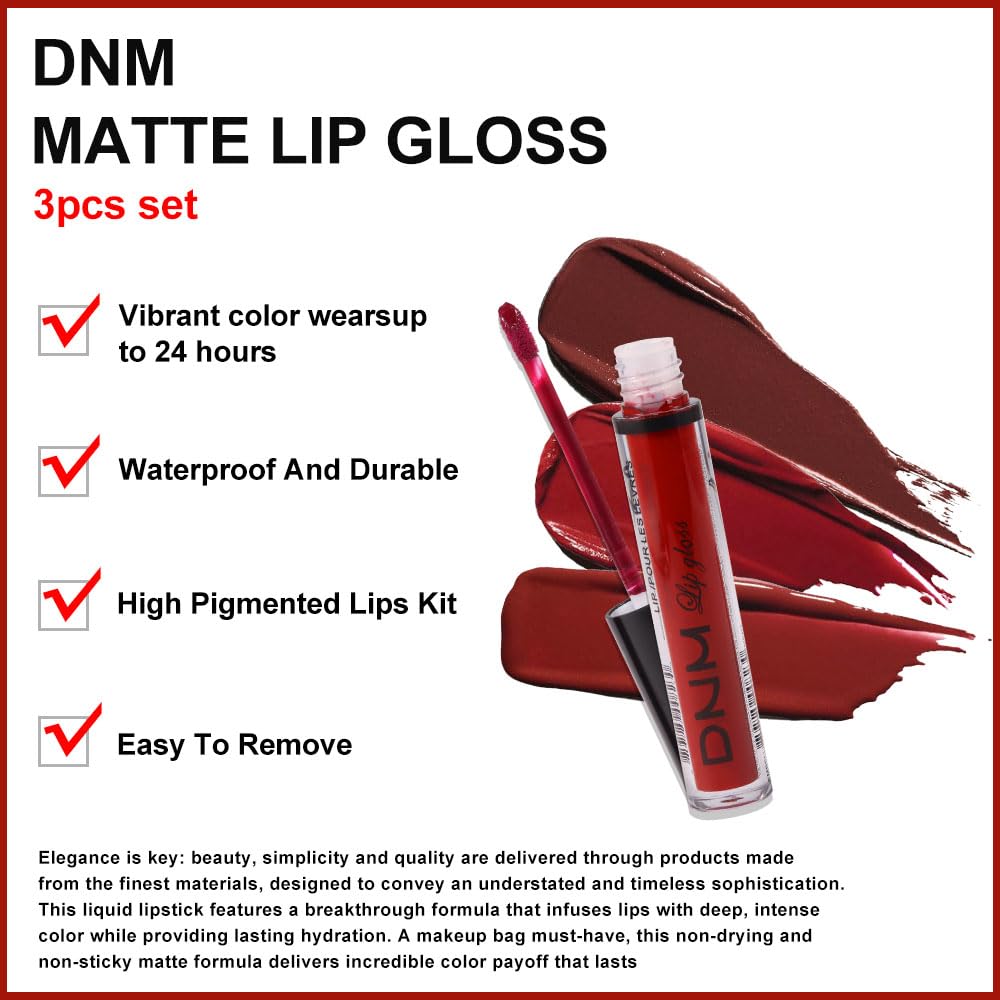 Close-up of evpct Dark Deep Ruby liquid lipstick tube