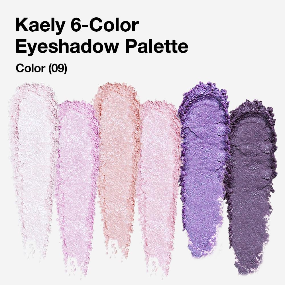 Close-up of evpct eyeshadow shades in palette