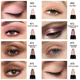 Close-up of evpct eyeshadow sticks in nude pink and rose gold