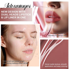 Close-up of evpct Liquid Lipstick applicator