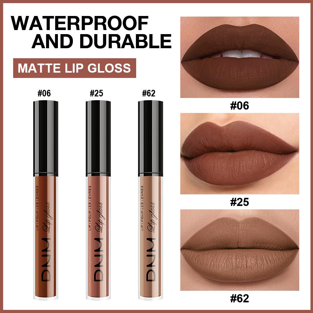 Close-up of evpct Liquid Lipstick in chocolate shade