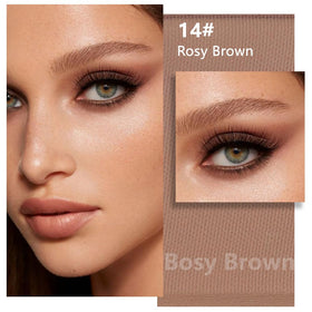 Close-up of evpct Matte Brown Eyeshadow Palette showing rich pigments