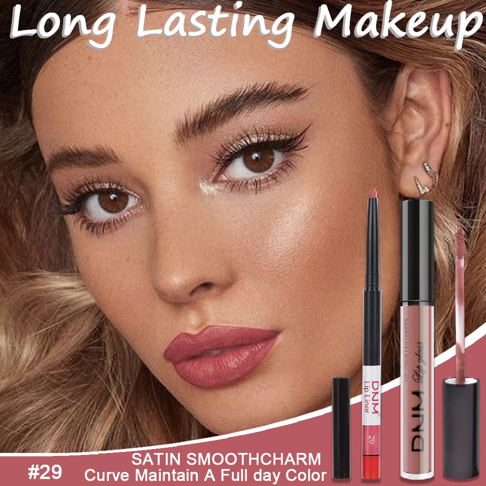 Close-up of evpct matte liquid lipstick in brown shade
