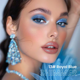Close-up of evpct Royal Blue Shimmer Cream Eye Shadow Stick in blue