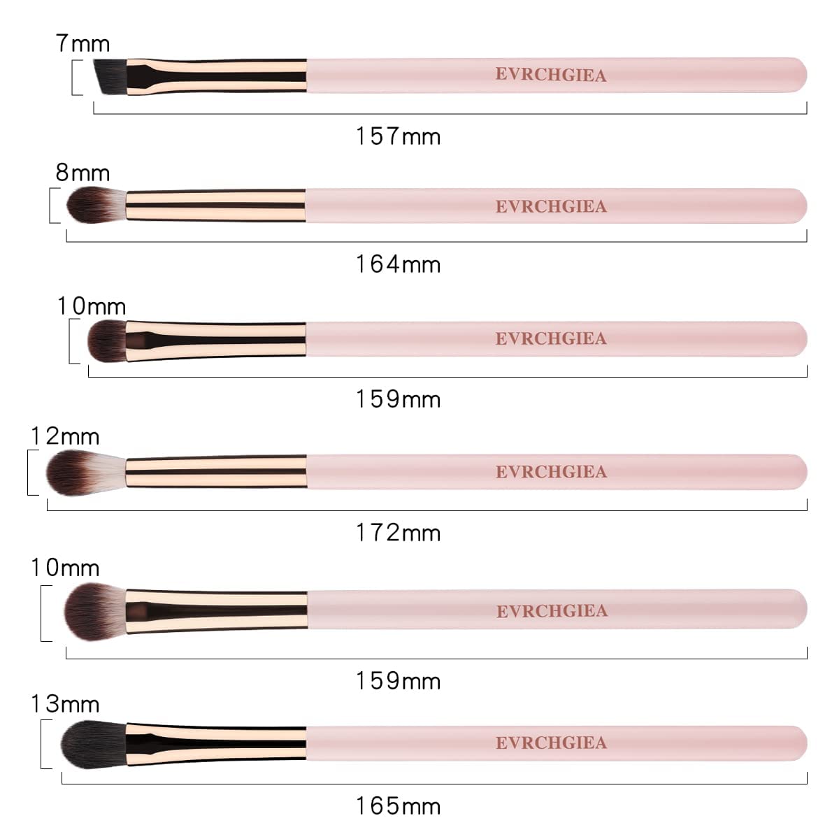 Close-up of EVRCHGIEA vegan makeup brush bristles