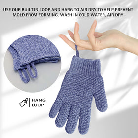 Close-up of Evridwear Exfoliating Bath Gloves texture