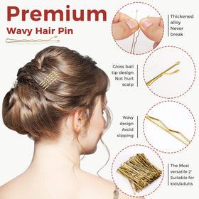 Close-up of EWAGOA hair pins in storage box