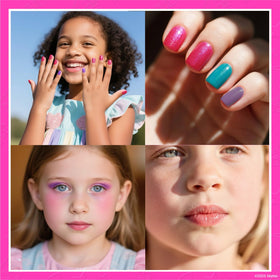 Close-up of eye shimmers and cheek shimmers