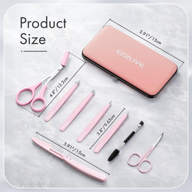 Close-up of EZ2LIVE slant tweezers from the set