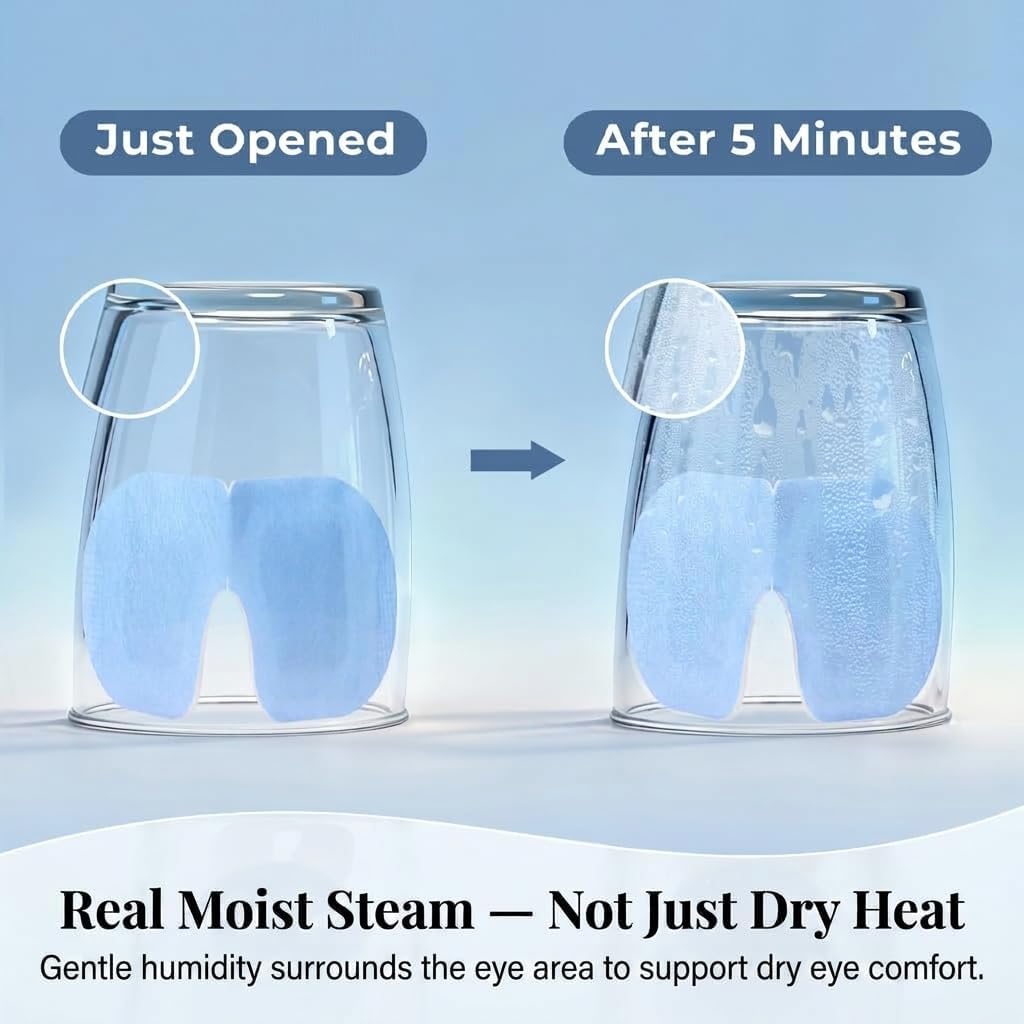 Close-up of Facemoon steam eye mask with U-shaped nose bridge