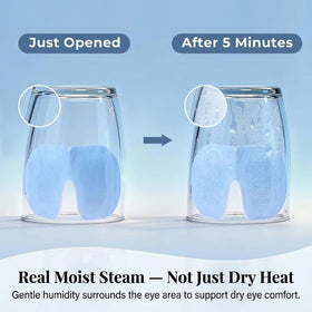 Close-up of Facemoon steam eye mask with U-shaped nose bridge