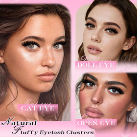 Close-up of FADLASH Lash Clusters 150D density