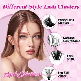 Close-up of FADLASH Lash Clusters 60D density