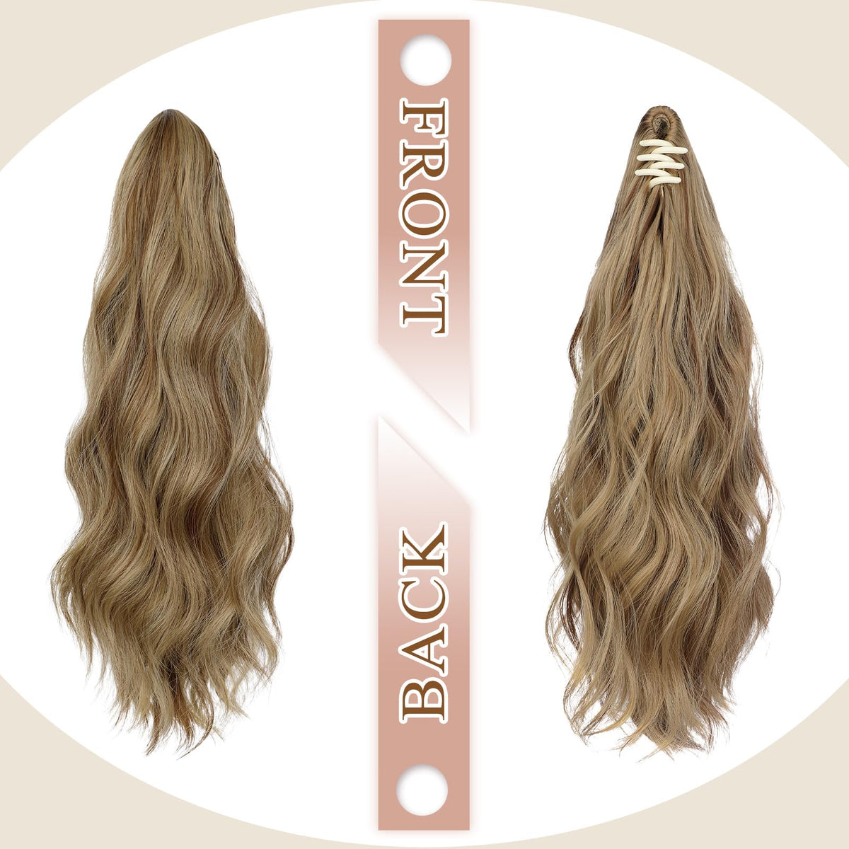 Close-up of FELENDY ponytail extension claw clip