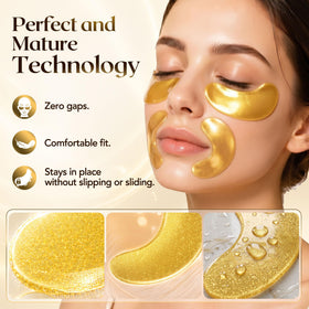 Close-up of FENGOO Gold Collagen Patches texture