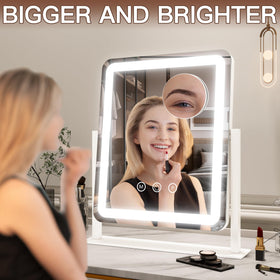 Close-up of FENNIO LED Lighted Makeup Mirror touch sensor