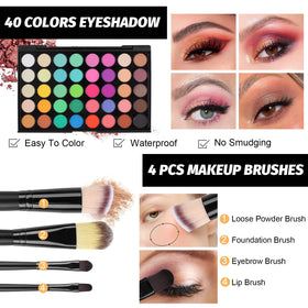 Close-up of Fenshine eyeshadow palette with vibrant colours