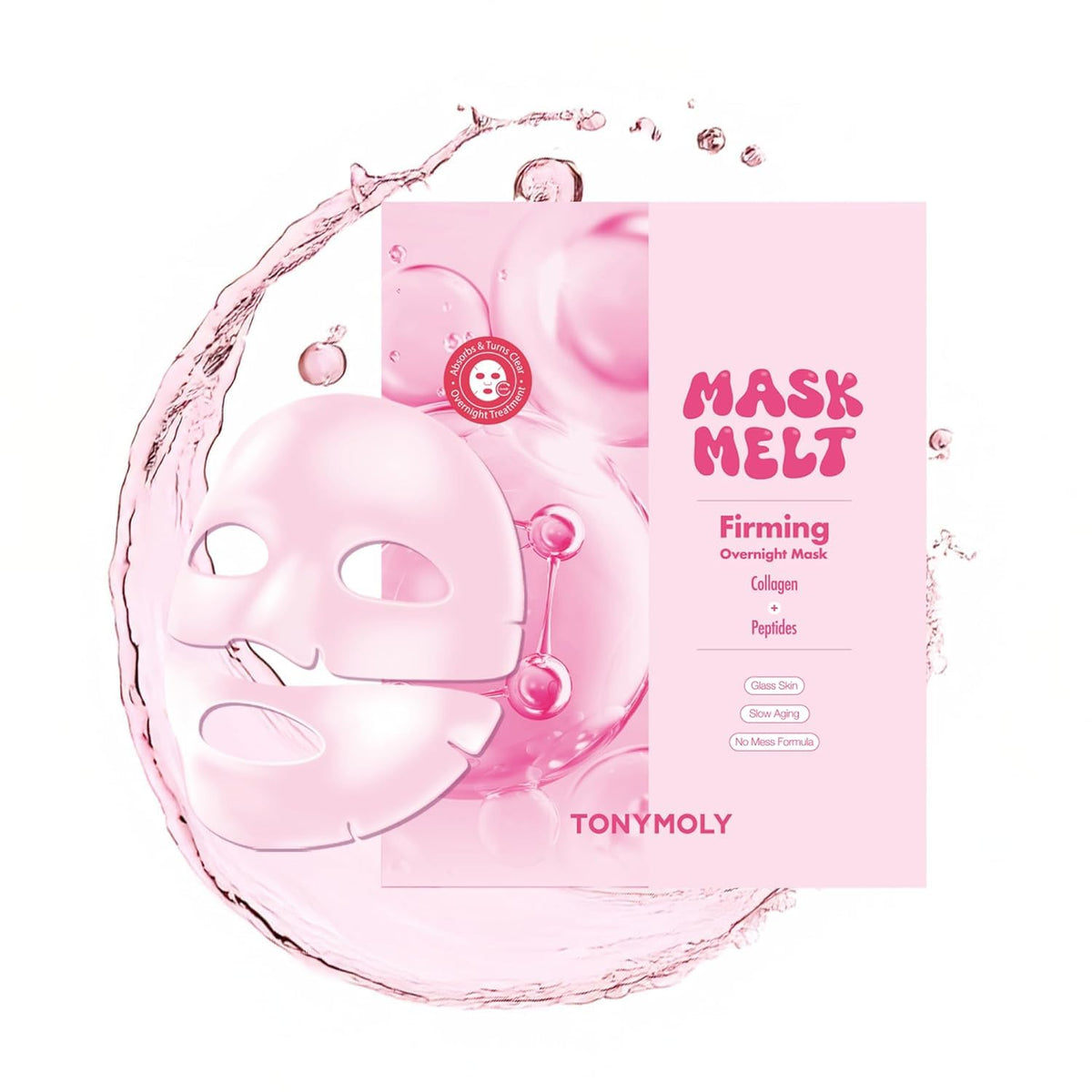 Close-up of Firming Collagen mask from TONYMOLY Mask Melt set