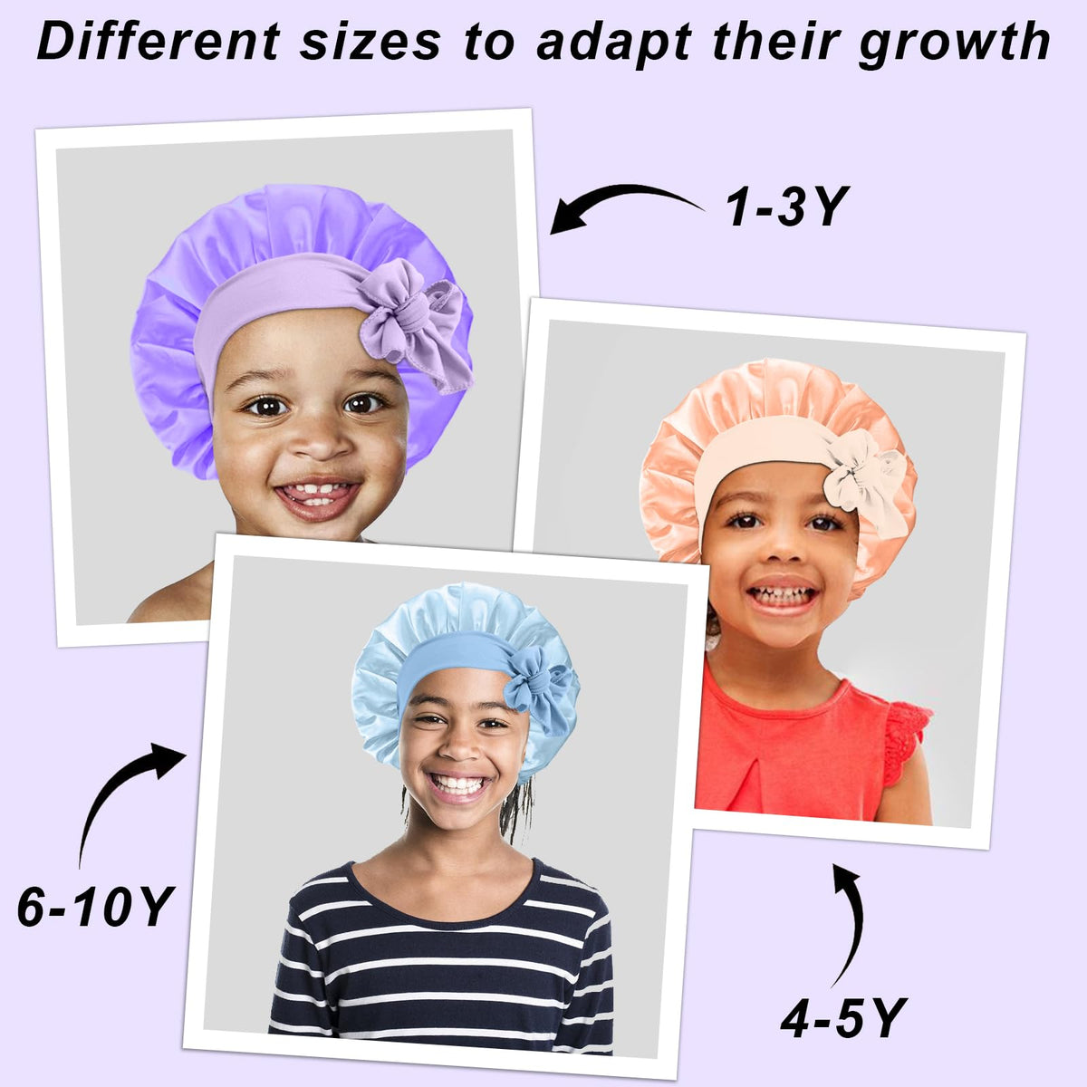 Close-up of FIRSTPELLA Kids Silk Satin Bonnet's elastic band