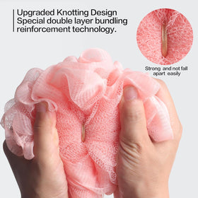 Close-up of Fishent Loofah Bath Sponge texture