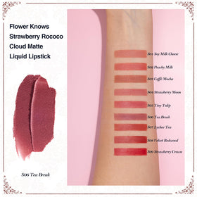 Close-up of Flower Knows Strawberry Rococo Cloud Lip Cream applicator