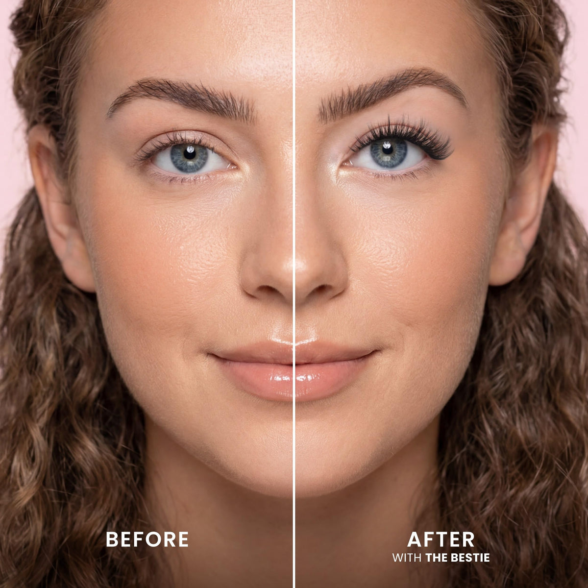Close-up of FlutterHabit Underlash Extensions showing 6 pairs of lashes