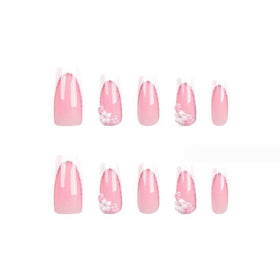 Close-up of Foccna press on nails with glue sticker
