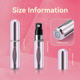 close-up of forebile perfume atomizer bottle showing glossy finish