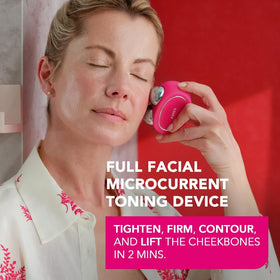 Close-up of FOREO Bear Microcurrent Facial Device showing T-Sonic pulsation feature