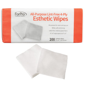 Close-up of ForPro wipes demonstrating size 4x4 inches