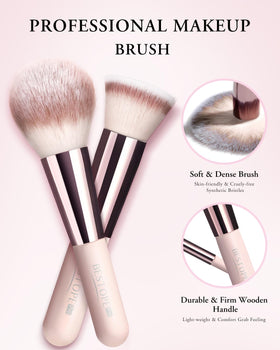 Close-up of foundation brush from BESTOPE PRO Makeup Brush Set