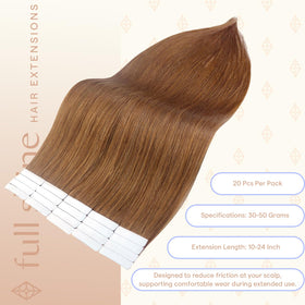 Close-up of Fshine Tape in Hair Extensions Ginger