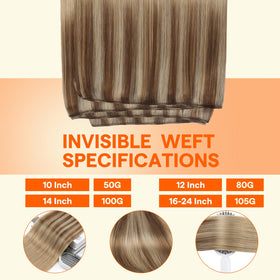 Close-up of Full Shine 22 Inch Weft Hair Extensions texture