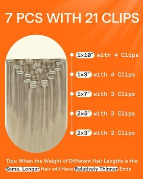 Close-up of Full Shine Clip in Extensions texture