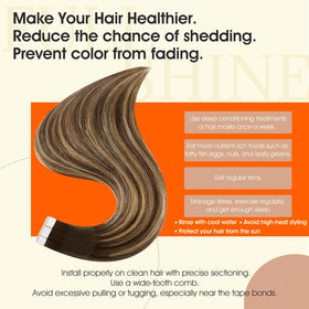 Close-up of Full Shine Tape In Extensions showing tape
