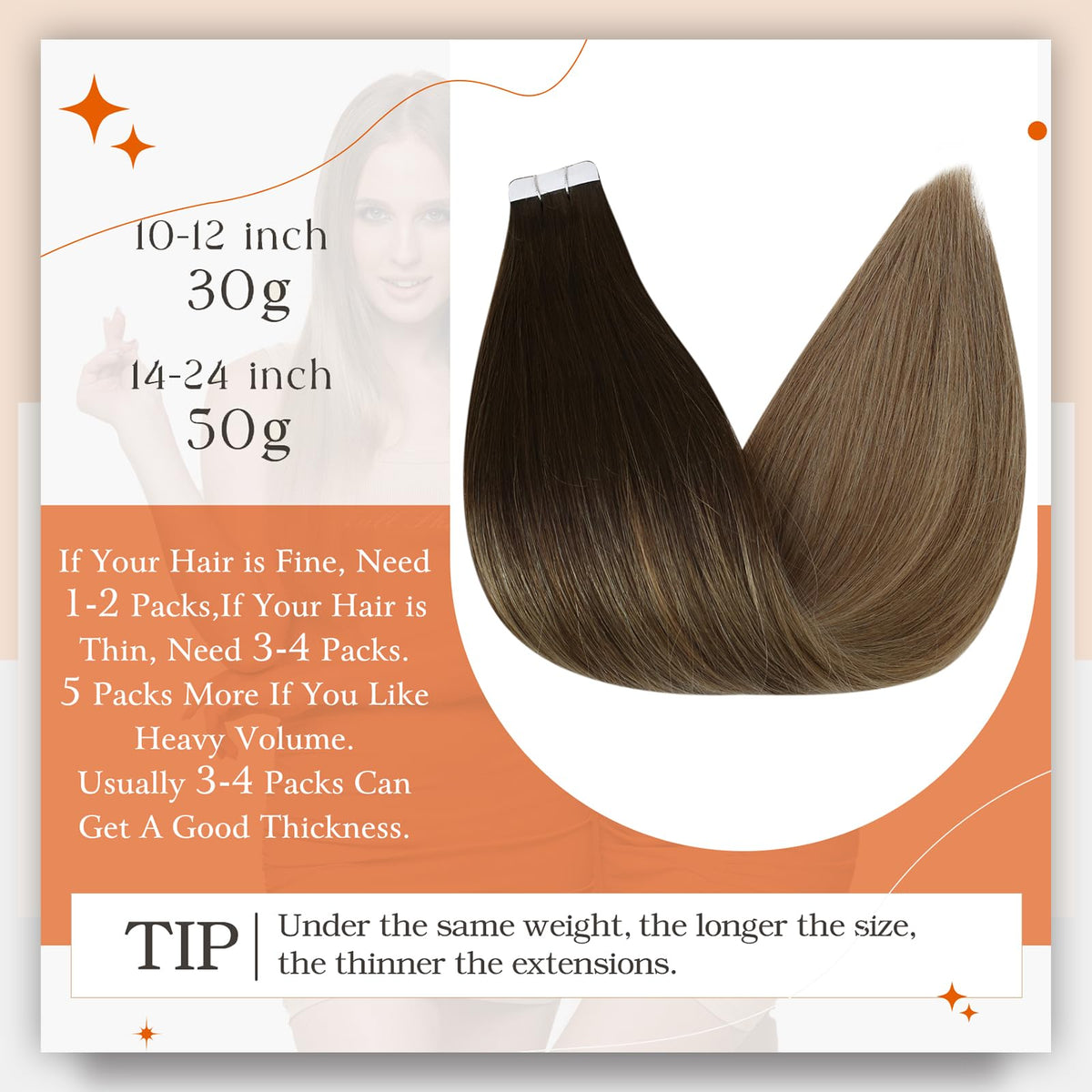Close-up of Full Shine Tape In Extensions showing texture