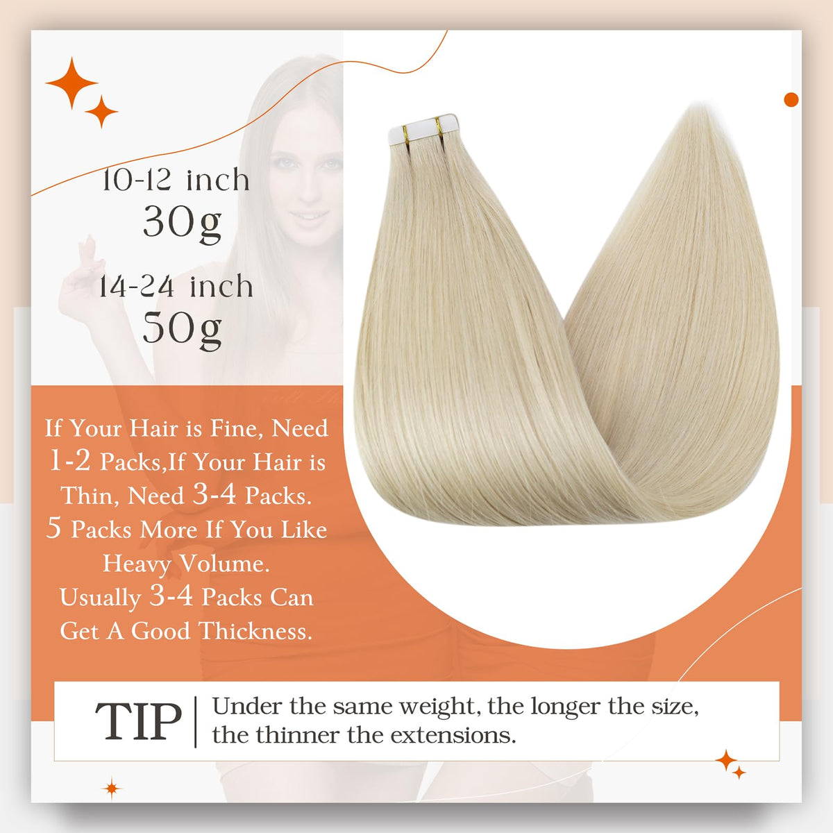 Close-up of Full Shine Tape In Extensions showing texture