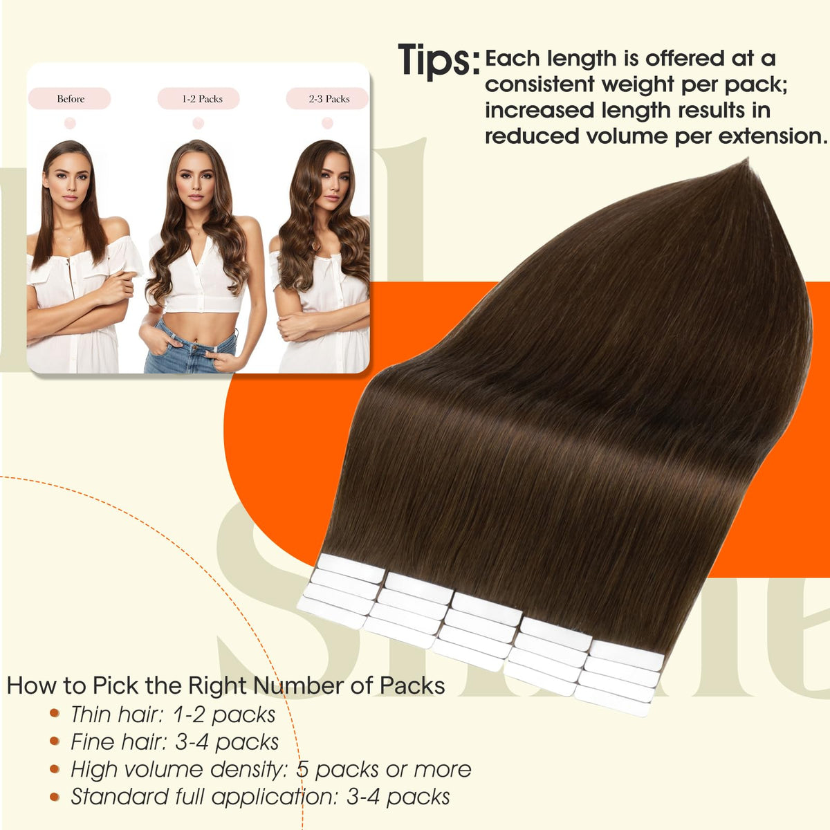 Close-up of Full Shine Tape In Extensions texture