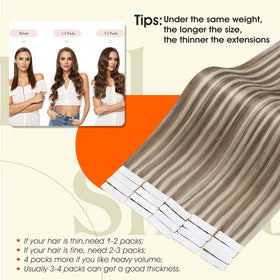 Close-up of Full Shine Tape In Extensions texture