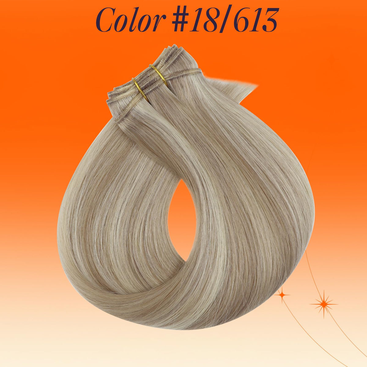 Close-up of Full Shine Weft Hair Extensions texture