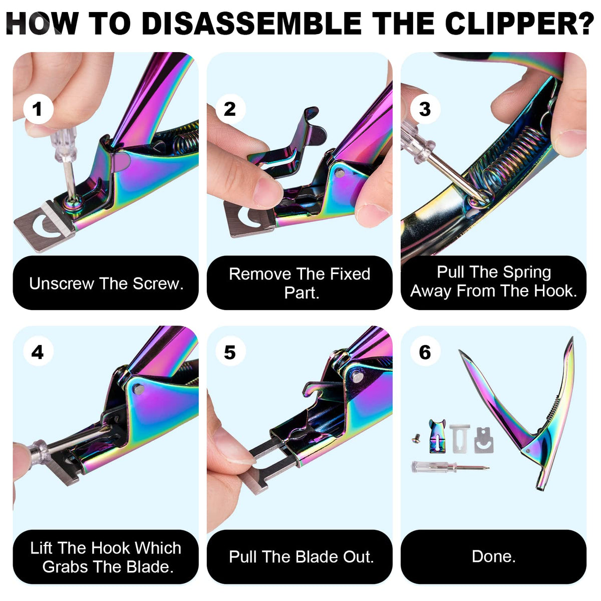 Close-up of GA&EN Nail Clippers sharp cutting edge