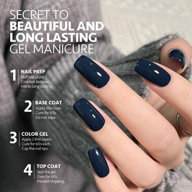 Close-up of GAOY Blue Gel Nail Polish texture