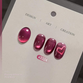 Close-up of GAOY Cat Eye Gel Polish showing glitter effect