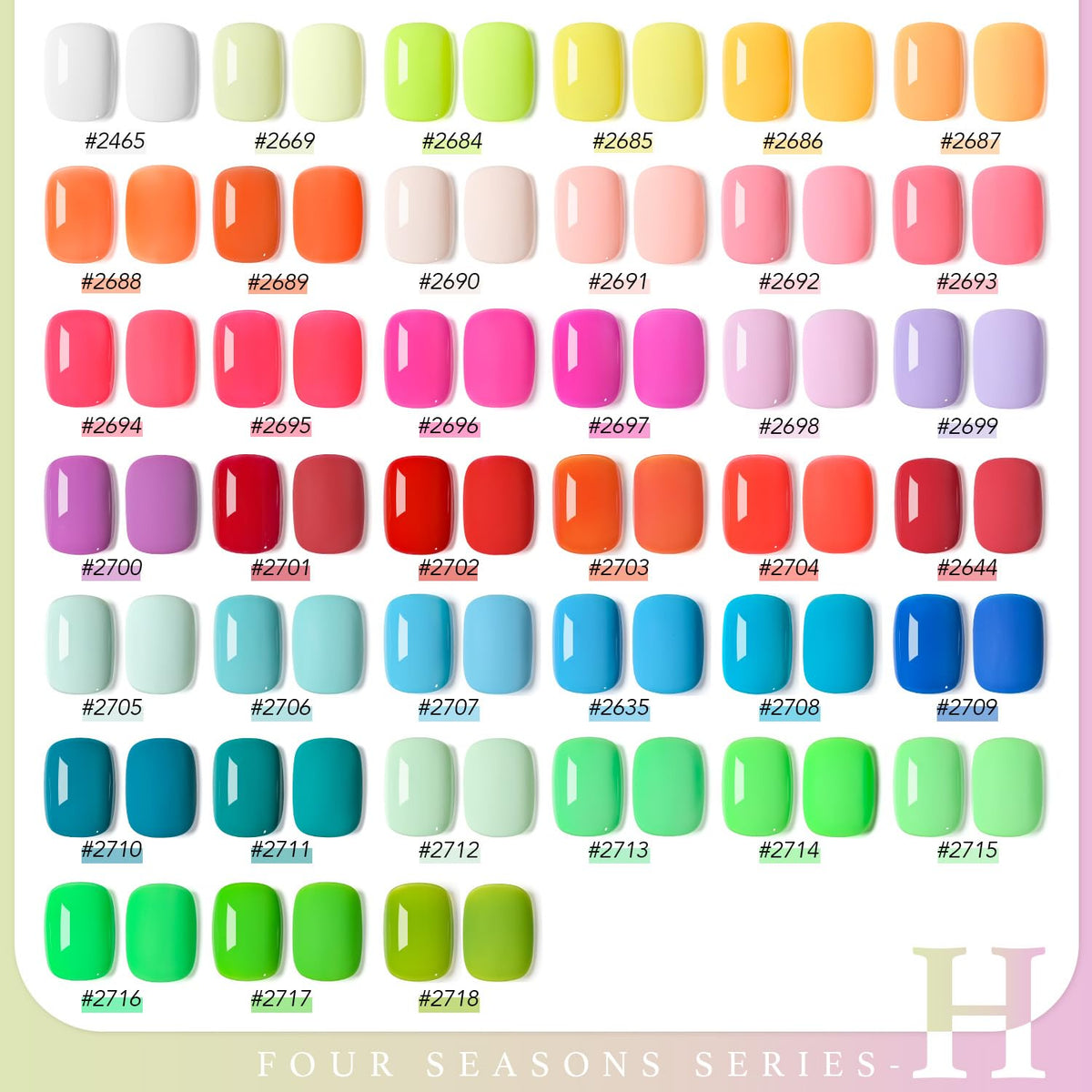 Close-up of GAOY gel nail polish bottles in vibrant colours