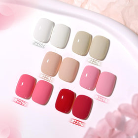 Close-up of GAOY gel nail polish bottles showing vibrant colours