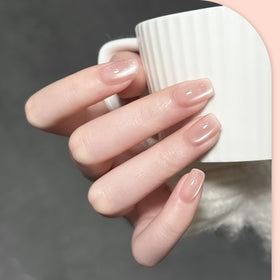 Close-up of GAOY Glassy Cat Eye Gel Nail Polish applied on nails