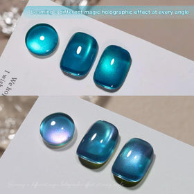 Close-up of GAOY Glitter Cat Eye Gel Nail Polish in vibrant colours