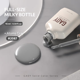 Close-up of GAOY Gray Gel Nail Polish texture